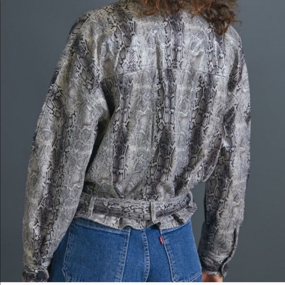 NWT Blank NYC Ari Snake-Printed Faux Leather L - Picture 2 of 6